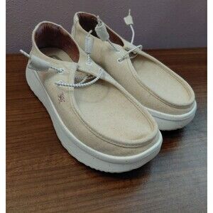 Hey Dude Wendy Peak Chambray Women's Size 7 Casual Platform Sneakers